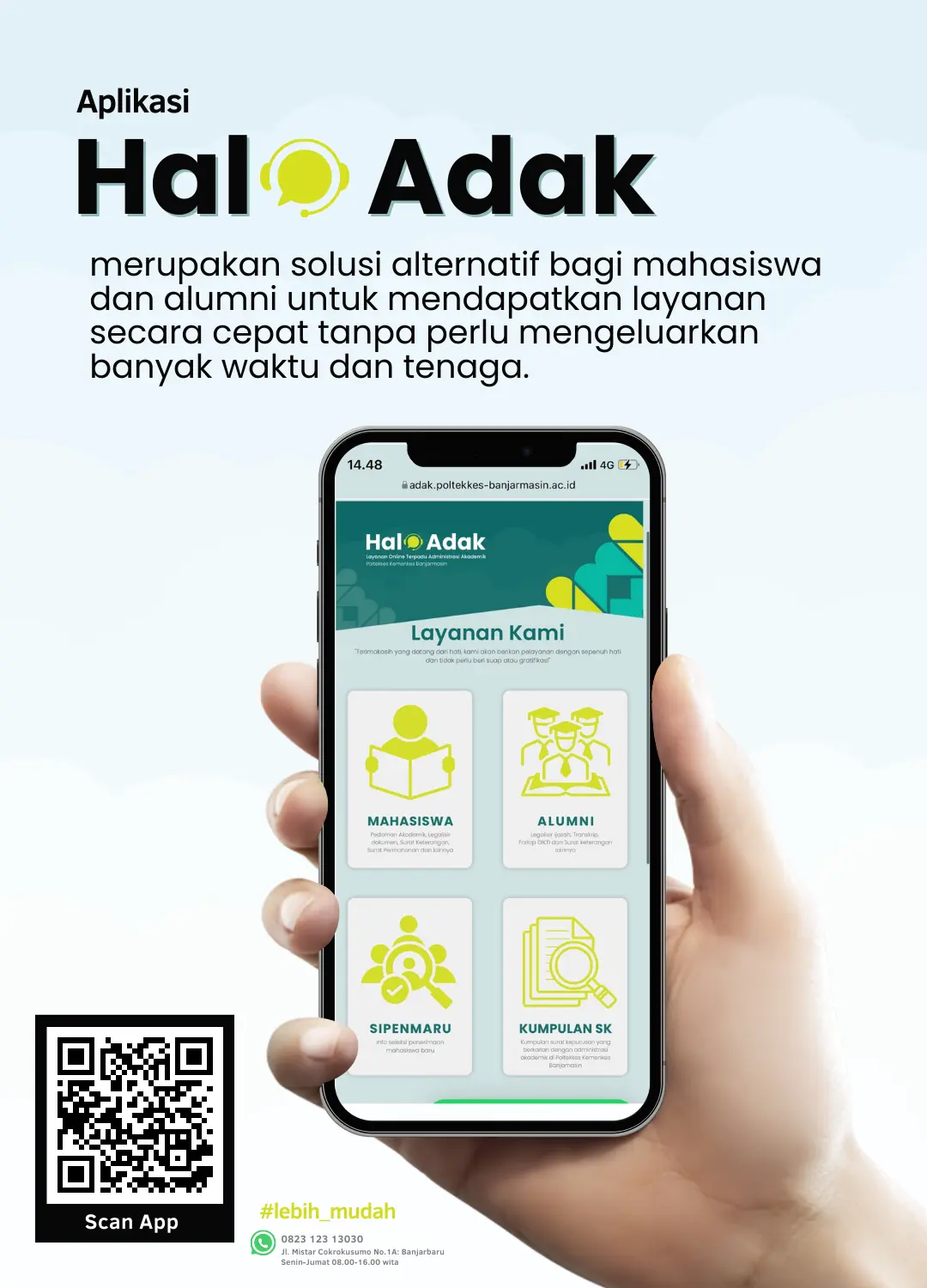 Aplikasi Layanan Administrasi Terpadu Poltekkes Kemenkes Banjarmasin alat